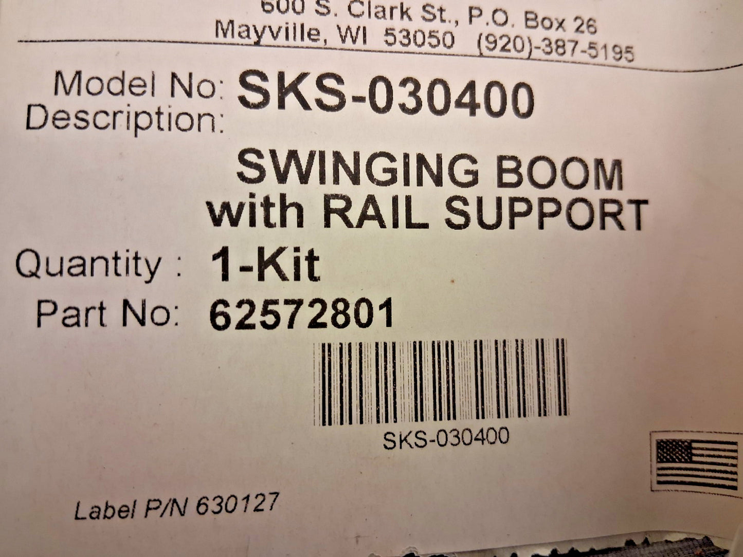 Hubbell Workplace Solutions Jib Crane 30lb Limit SKS-030400