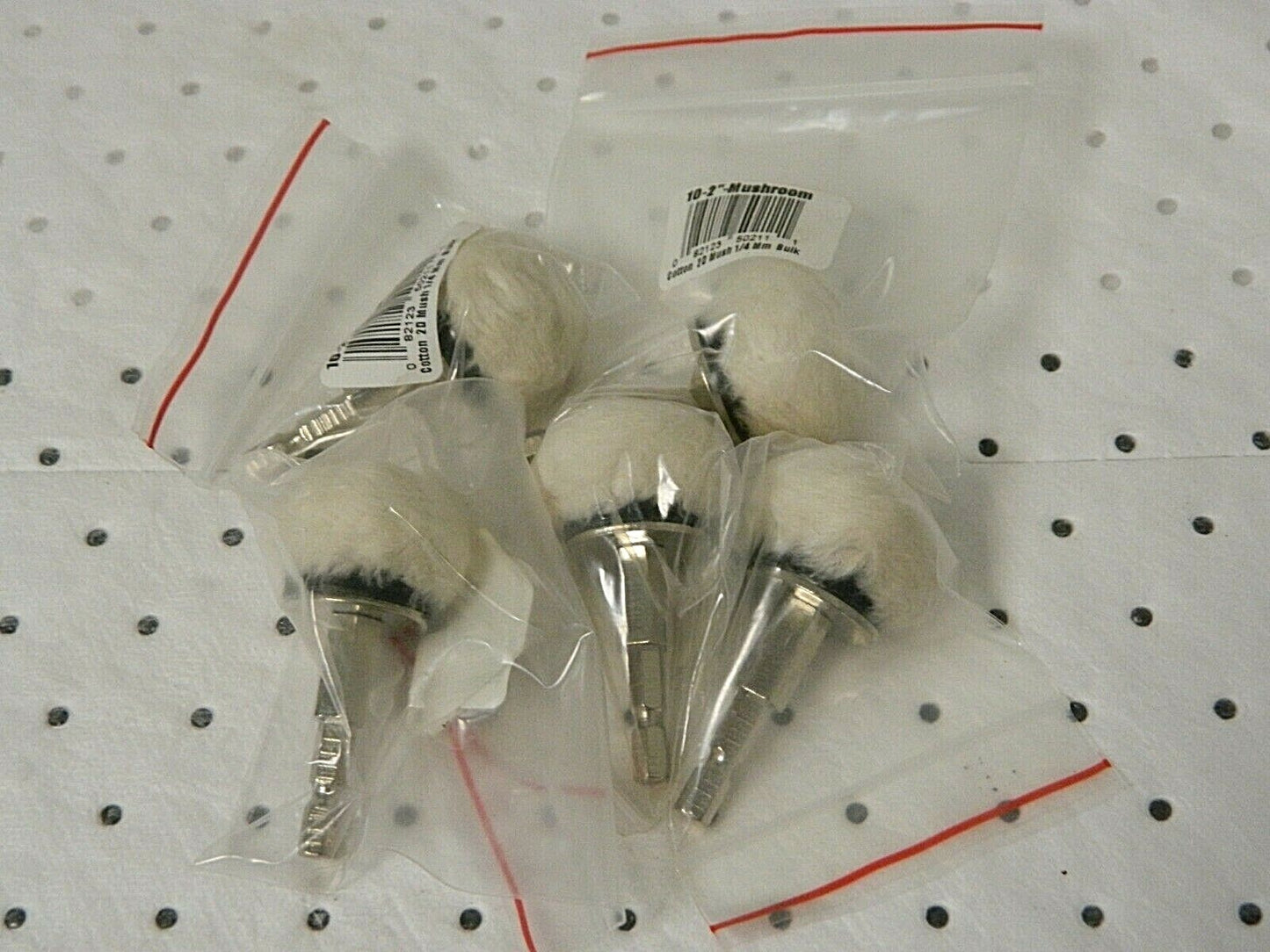Dico Mushroom Shaped Mounted Bob 2" Diam 1/4" Shank Diam 5 Pcs 10-2-MUSHROOM