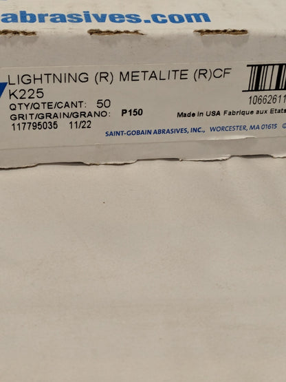 Norton Sanding Sheets: 9" Wide x 11" OAL, 150 Grit, AO Box of 50 66261