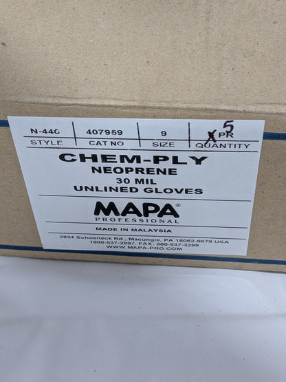 MAPA Chemical Resistant Gloves: Stanzoil Sz L, 30.00 mil, (5 Pairs) 407959