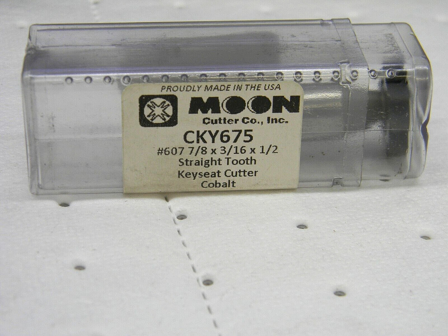 MOON CUTTER Straight-Tooth Woodruff Keyseat Cutter ANSI 607 7/8" Cut Diam CKY675