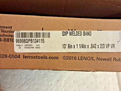 Lenox Welded Bandsaw Blade 13ft 6" L x 1-1/4" W x 2-3 TPI 96998QPB1341