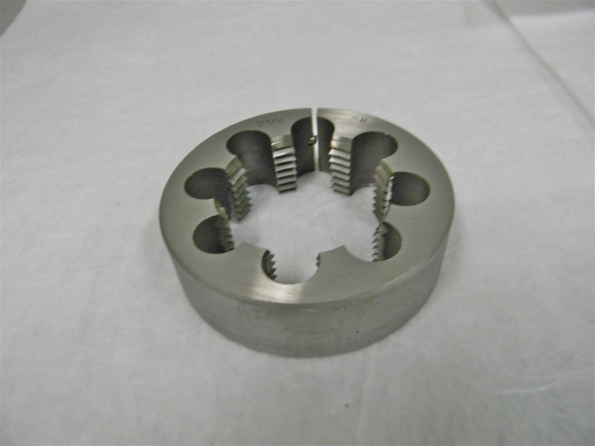 Pro-Grade Adjustable Rd Special Thread Split Die 2-1/8"-8 HSS 2-1/2" O