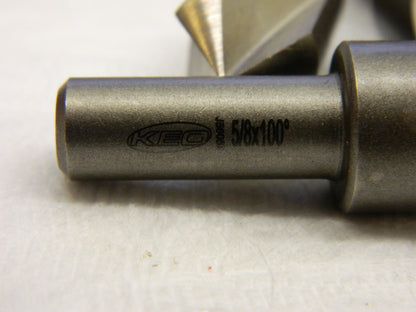 KEO 5/8" Head Diam 3/8" Shank Diam 3FL QTY 6 High Speed Steel Countersinks 50580