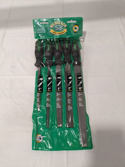 Nicholson 5 Piece 6", 8" & 10" Anniversary File Set W/Ergonomic Handles 22150HI