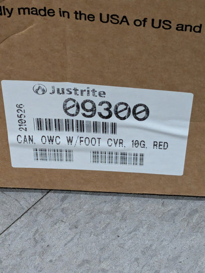 Justrite 10 Gal Cap. Galvanized Steel Disposal Can 13-15/16" W x 18-1/4" H 09300