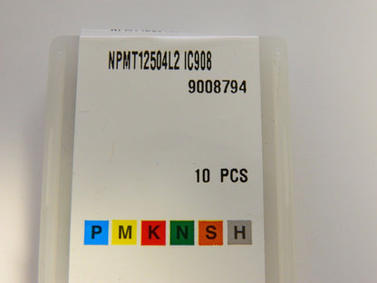 Iscar NPMT12504L2 IC908 Carbide Drilling Inserts QTY 10. 4818363