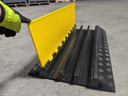 Wearwell Powerhouse 3-Channel Straight Floor Cable Protector PWR.3CHAN.HD.BYL
