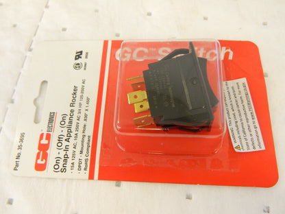 GC/WALDOM DPDT, Momentary Appliance Rocker Switch 35-3695