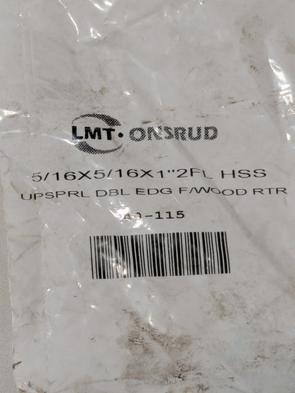 Onsrud Spiral Router Bit: 5/16" Dia, 1" LOC, 5/16" Shank Dia, 2 FL 40-115