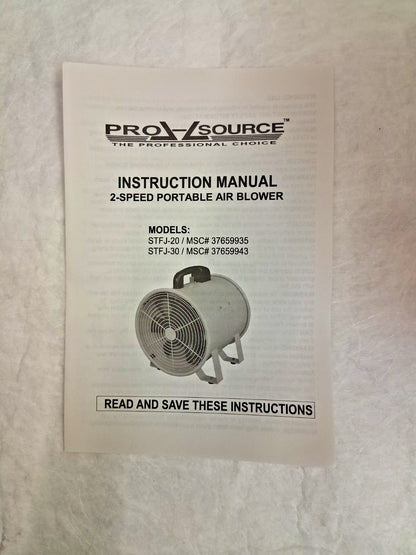 Pro-Source Portable Air Blower 8" 2SPD PS-STFJ-20GFCI
