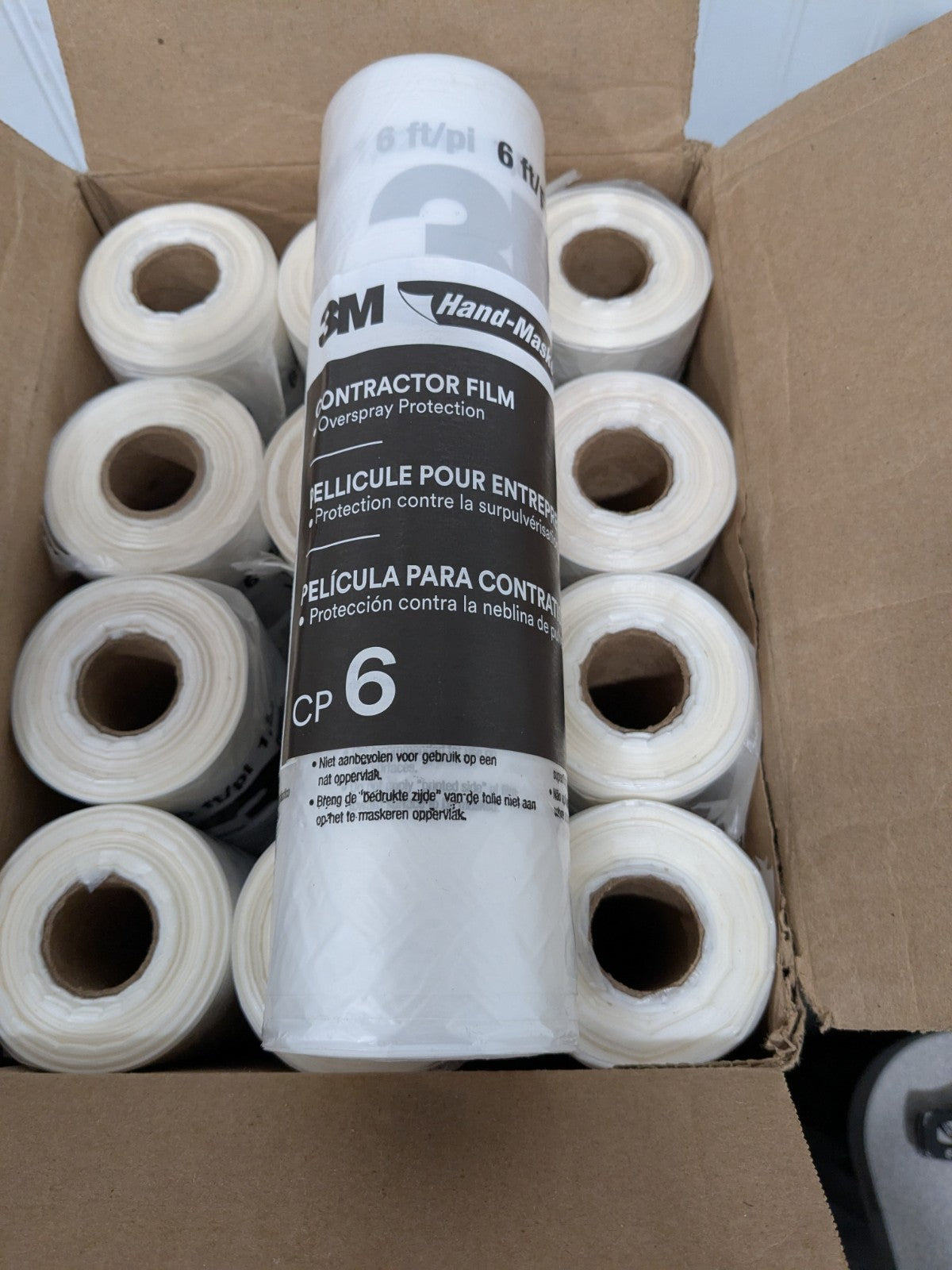 3M Hand-Masker Contractor's Plastic CP6, 6' x 90' x .35 mil Qty 12 70006940780