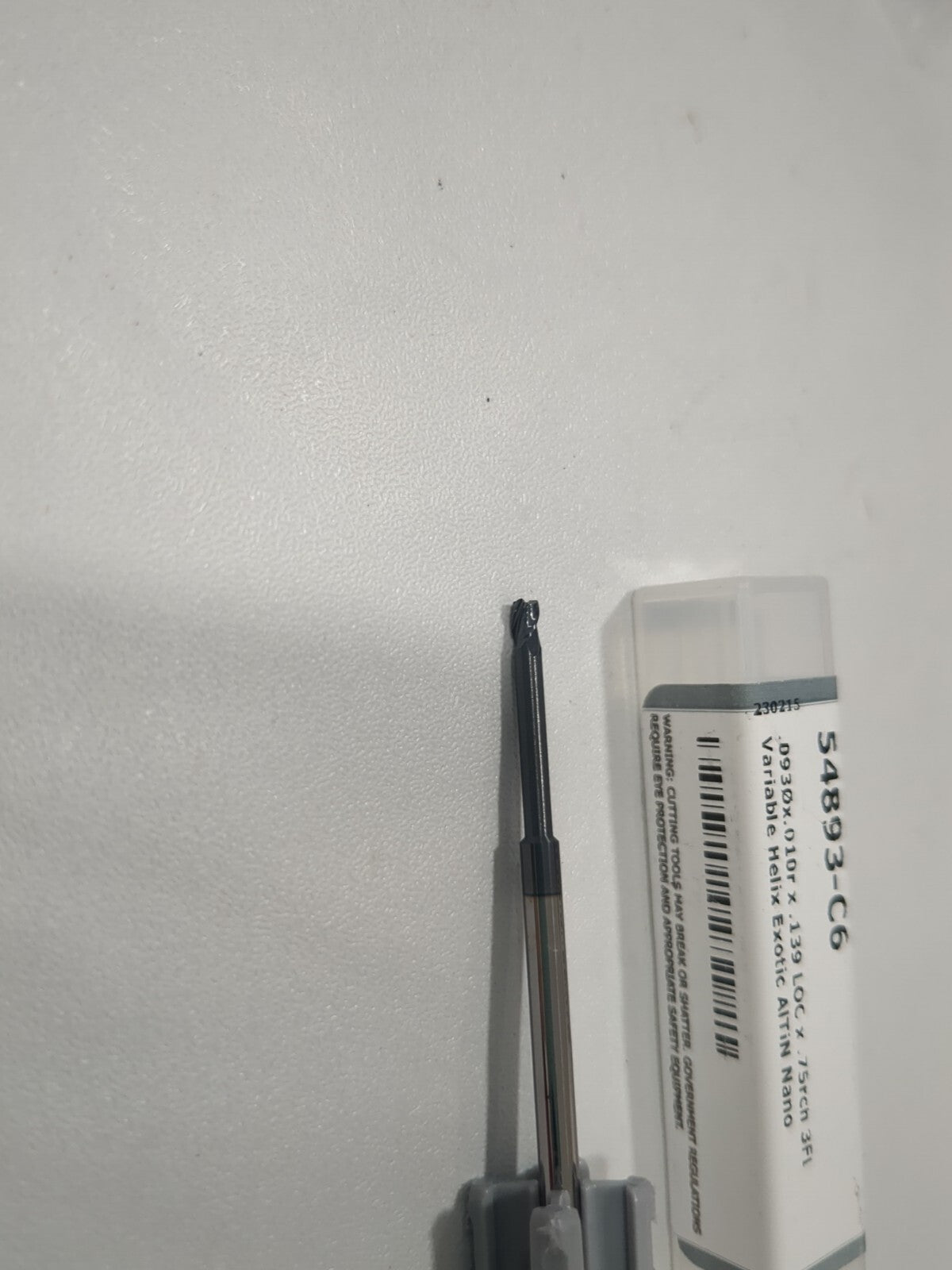 HARVEY TOOL Corner Radius End Mill 0.0930"Dia 3 Fl Solid Carbide 54893-C6