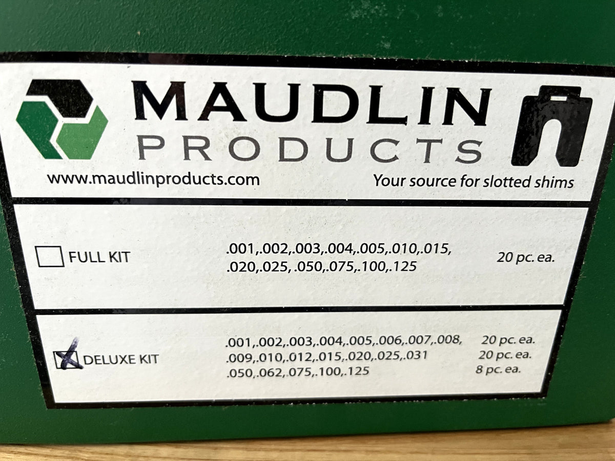Maudlin 340 PC 0.001 to 0.125 Inch Thickness SS Slotted Shim Assortment  Damaged
