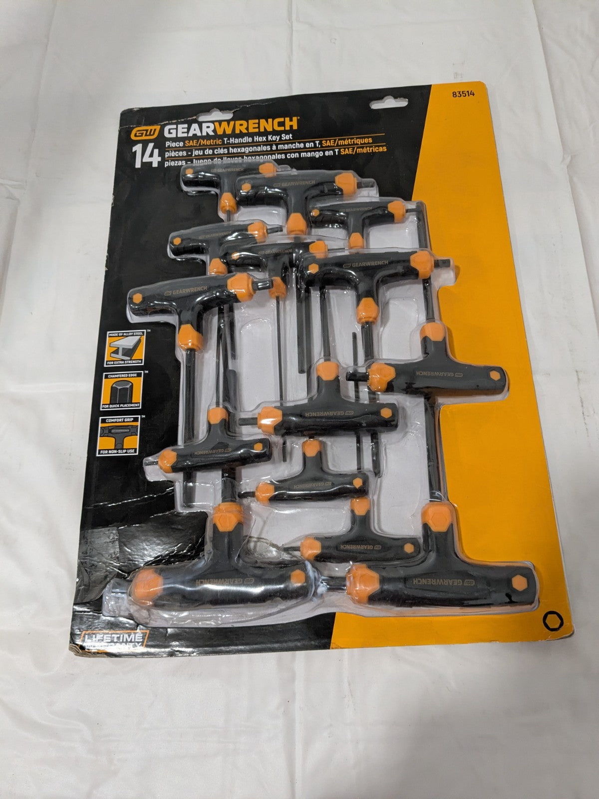 GEARWRENCH 14 Pc. SAE & Metric T-Handle Hex Key Set 83514