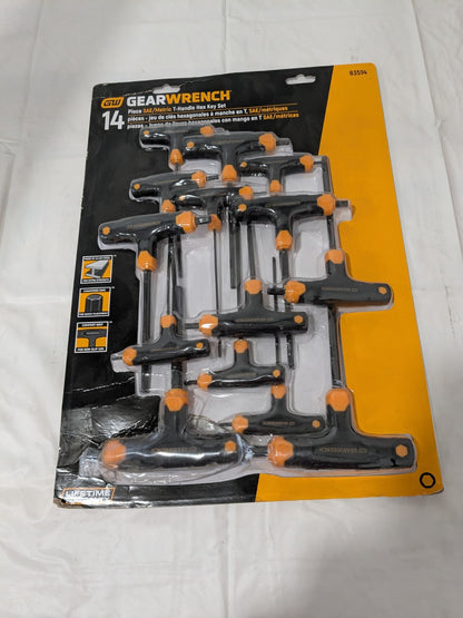 GEARWRENCH 14 Pc. SAE & Metric T-Handle Hex Key Set 83514