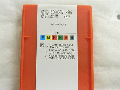 Sandvik Coromant Carbide Turning Inserts CNMG542 Grade 4205 Qty 5 5725295