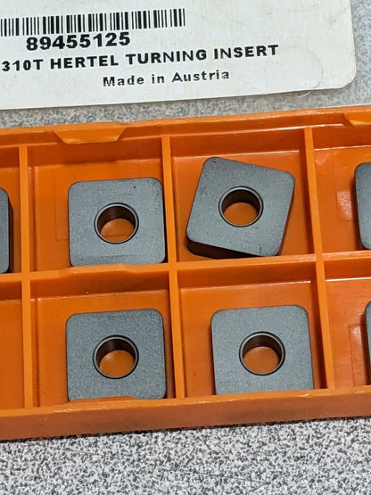 HERTEL Turning Insert: SNMA434 HC310T, Carbide Qty 10 89455125