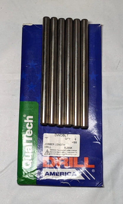 DRILL AMERICA HSS Drill Blank  Letter T  4-7/8" OAL 63323232 *6 PACK*