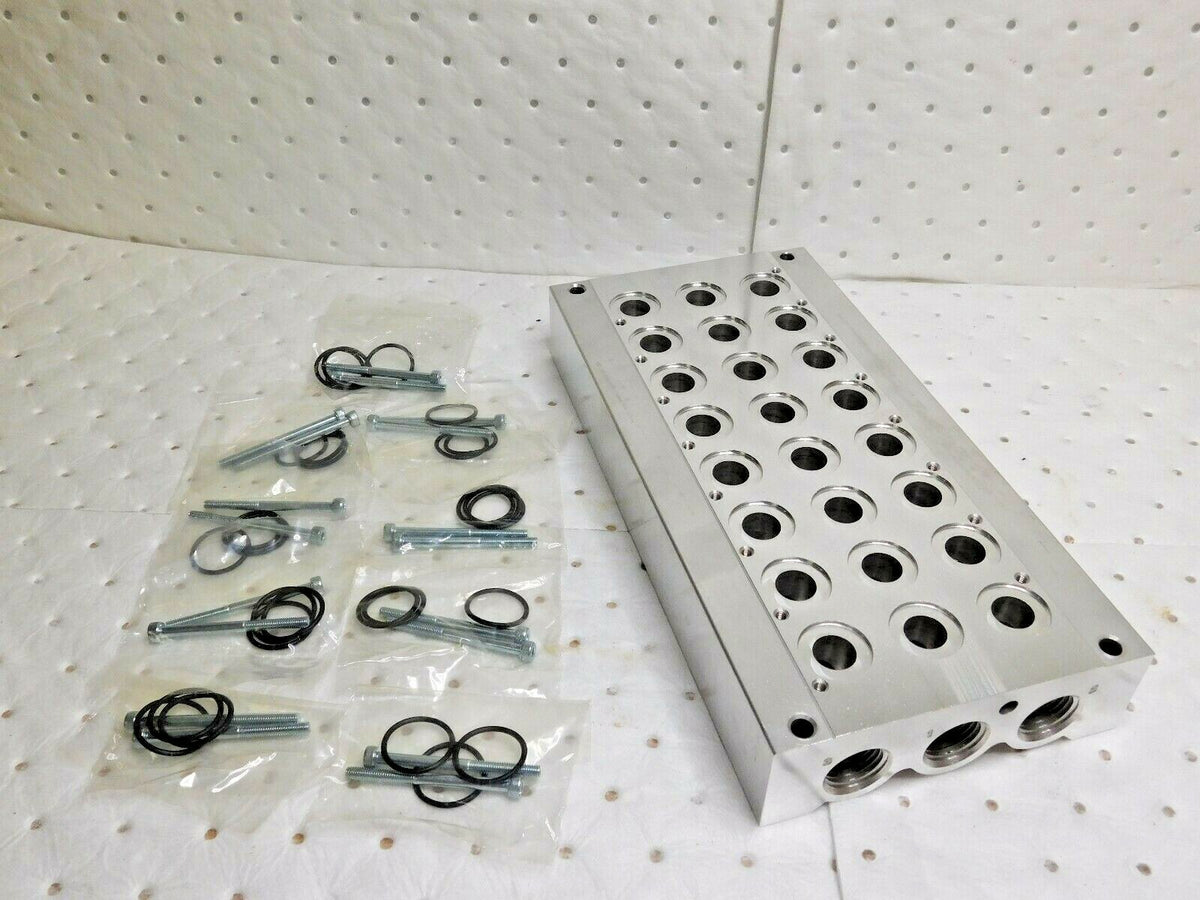 Jupiter Pneumatics Manifold 3/8" Inlet x 1/2" Outlet 8 Ports 703800081