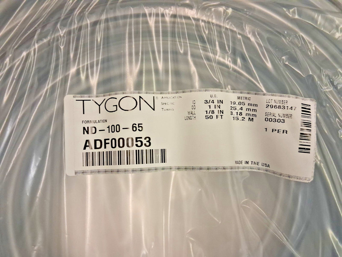 Tygon Tube 3/4" ID x 1" OD 1/8" Wall Thickness 50Ft Long 547478