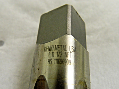 Kennametal Standard Pipe Tap 1 - 11-1/2" NPT 5FL 1" to 3-1/2" Cha