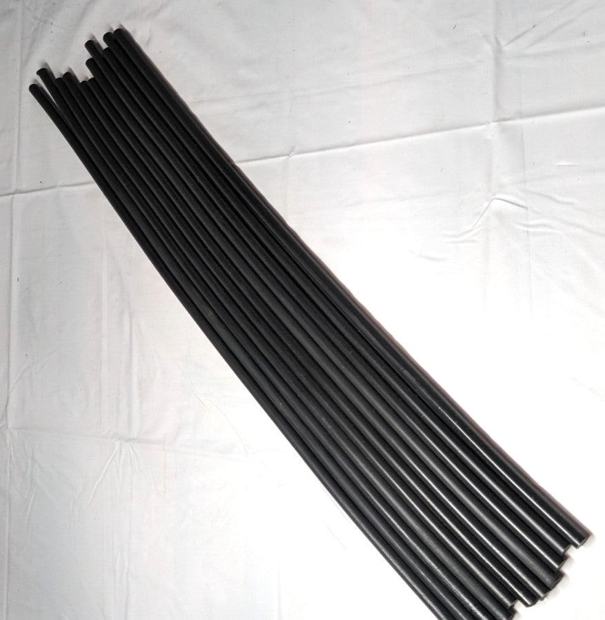 Polyurethane Rods  2' Long  3/8" Dia  30 A  Black  QTY 11  RBMP3000203