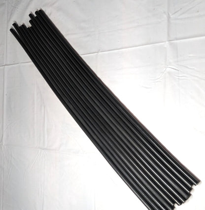Polyurethane Rods  2' Long  3/8" Dia  30 A  Black  QTY 11  RBMP3000203