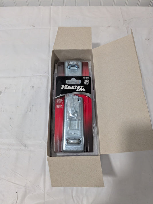 Master Lock 4-1/2" High Security Hasp Hardened Steel Locking Eye Box of 4 704DPF