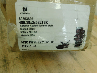 Wearwell Dry/Wet Environment Medium Duty Anti-Fat 5' x 3' x 3/8"