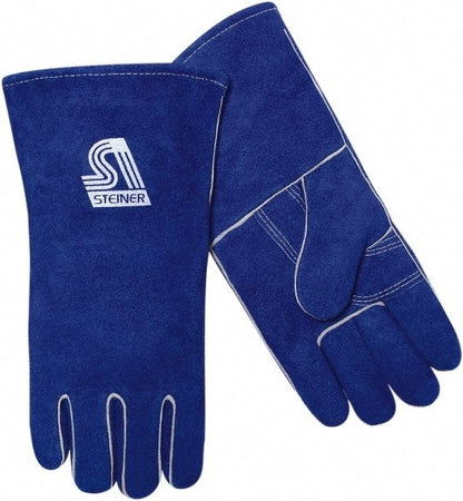 STEINER Welding Gloves: Steiner Sz L, Cowhide Leather Qty 6 02509F-L