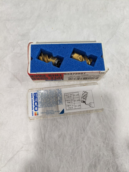 SECO Square-Shoulder Milling Tip Insert: MP10-10012R08Z4-E02 F40M Qty 2 02679766