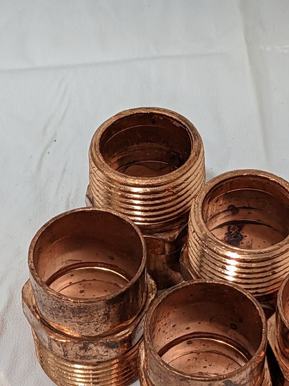 Mueller Wrot Copper Pipe Adapter: 1" Fitting, C x M, Solder Joint Qty 5 W 01163