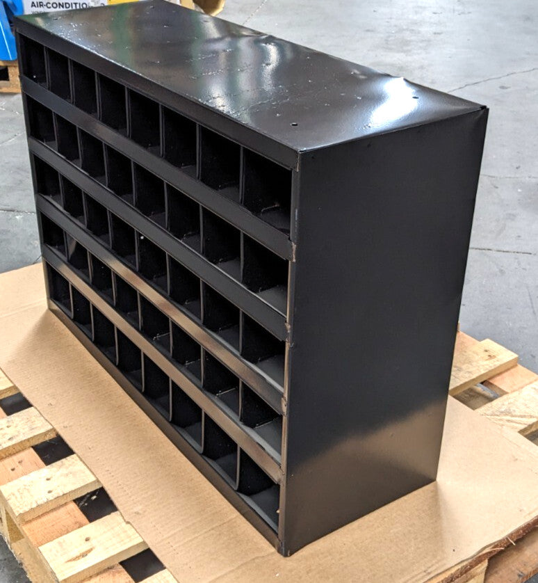 Durham  40 Bin Open Shelving Unit  Gloss Black  33W x 12D x 24H  359-08-D985