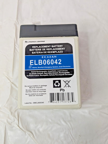 Lithonia Lighting Light Fixture Replacement Battery ELB06042 256010