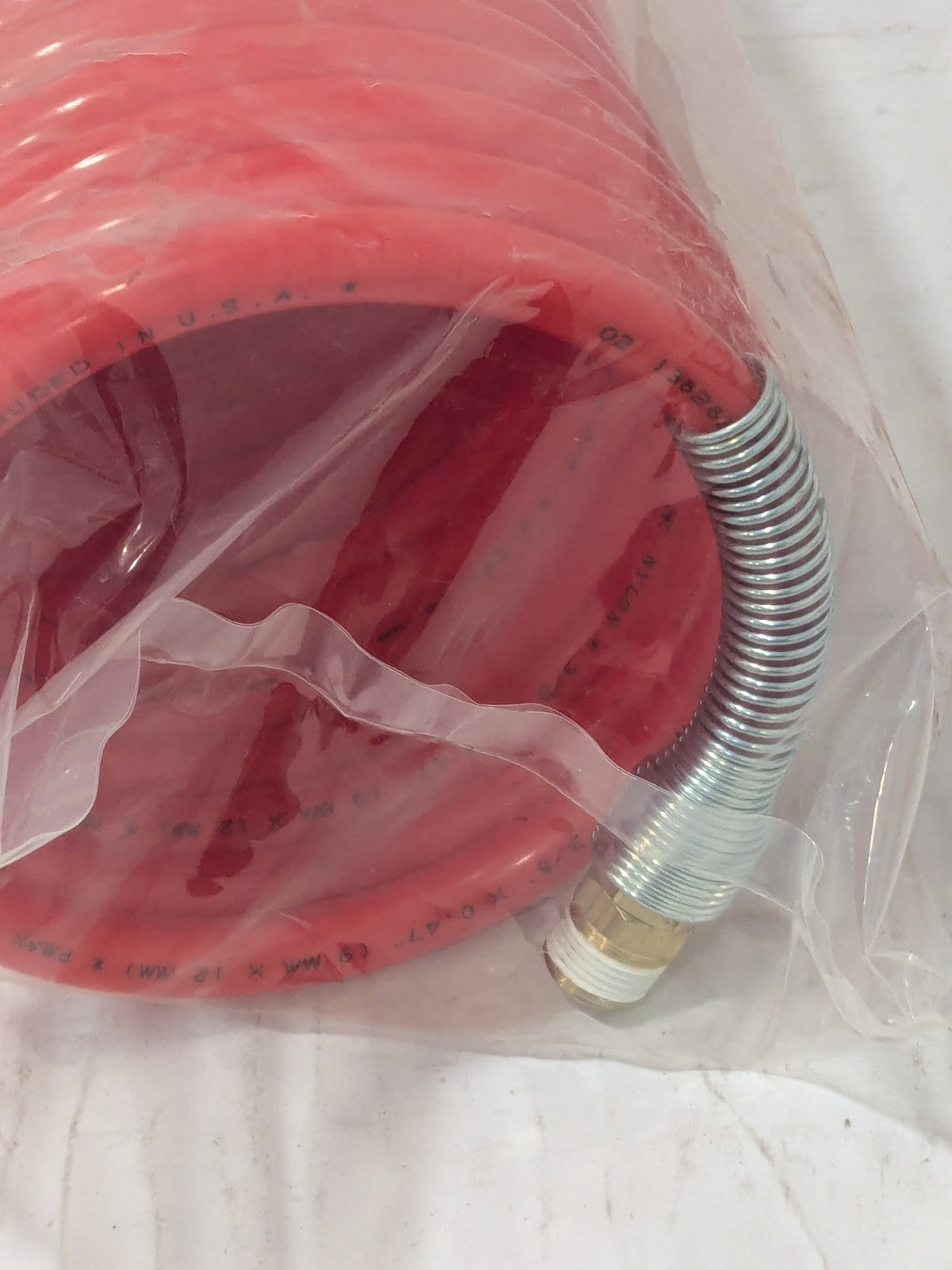JP Coiled & Self Storing Hose: 3/8" ID, 50' L, Male Swivel x Male Swivel