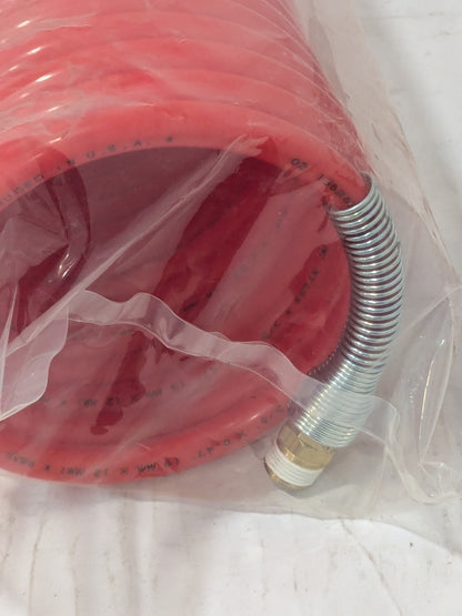 JP Coiled & Self Storing Hose: 3/8" ID, 50' L, Male Swivel x Male Swivel
