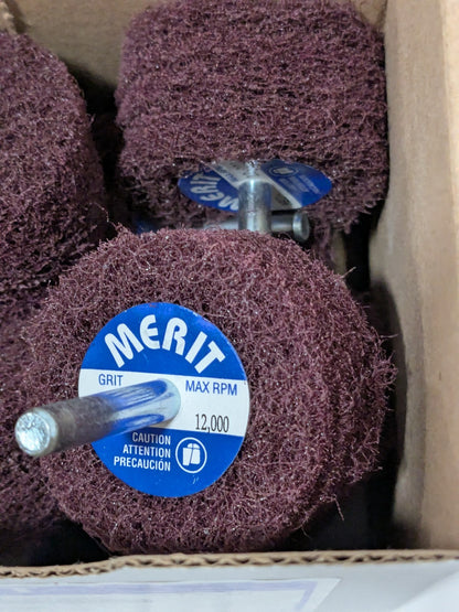 Merit Deburring Disc: 2" Dia, Medium Grade, Aluminum Oxide Qty 10 088341315