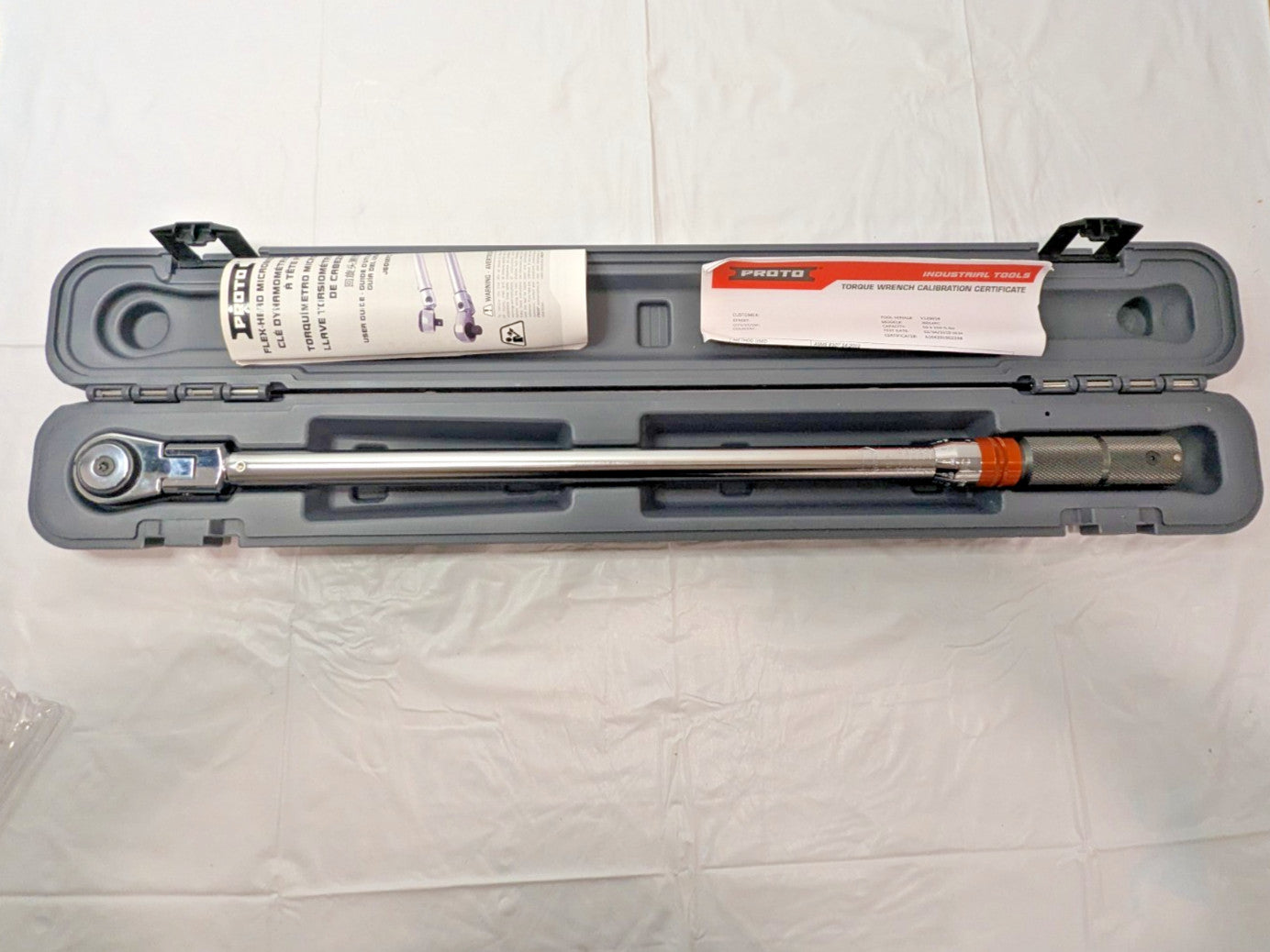 Proto Torque Wrench Flex Head 30-250 Ft/Lbs 1/2Drive J6014FC