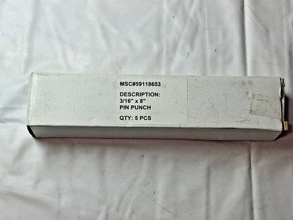 Paramount 3/16" Chromium-Vanadium Steel Pin Punches QTY5 59118653
