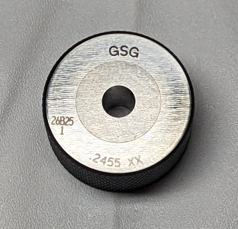 GSG  Class XX Master Ring Gages Set  0.2455"  GO / NO GO  GSG-CR-0.2455MC
