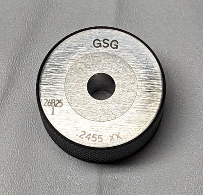 GSG  Class XX Master Ring Gages Set  0.2455"  GO / NO GO  GSG-CR-0.2455MC