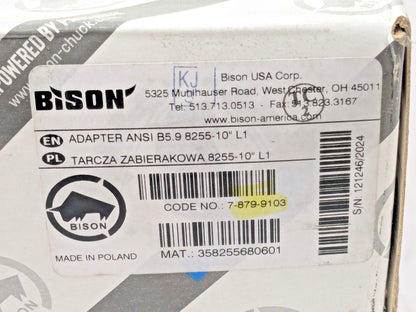 Bison Lathe Chuck Adapter Back Plate 10" DIam 8255-10" L1 7-879-9103