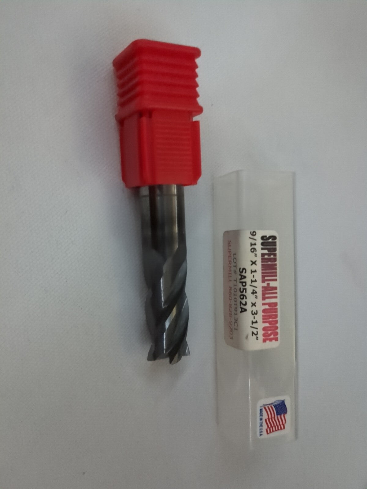 SUPERMILL Square End Mill: 9/16" Dia, 1-1/4" LOC, 4 Fl Solid Carbide S