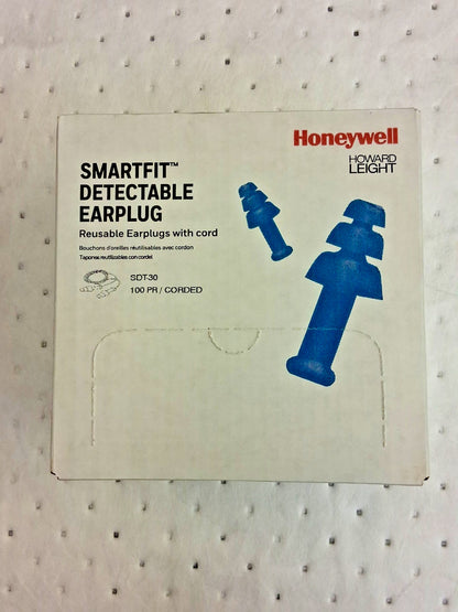 Howard Leight Thermoplastic Elastomer Chorded Flanged Earplugs QTY100 SDT-30