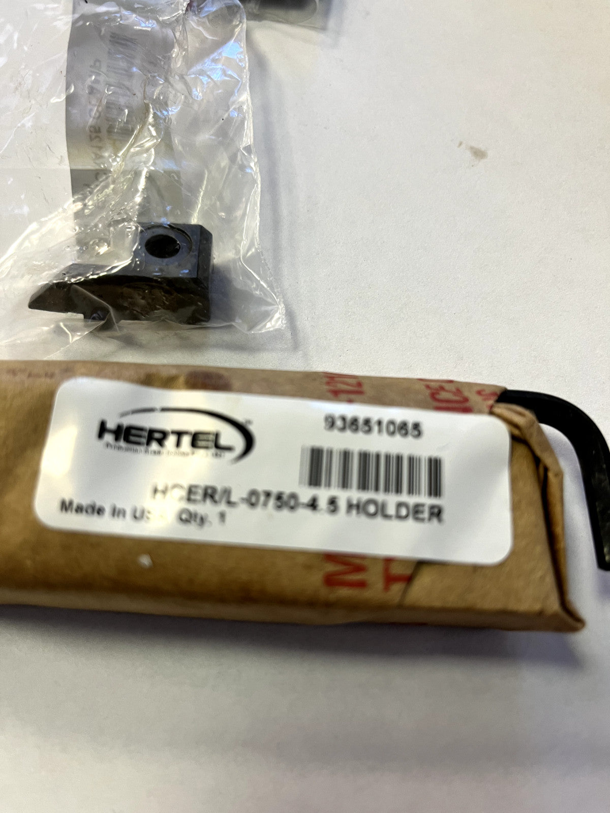 HERTEL Indexable Cutoff Toolholder: 0.812 DOC 1-5/8 Max Workpiece Dia RH