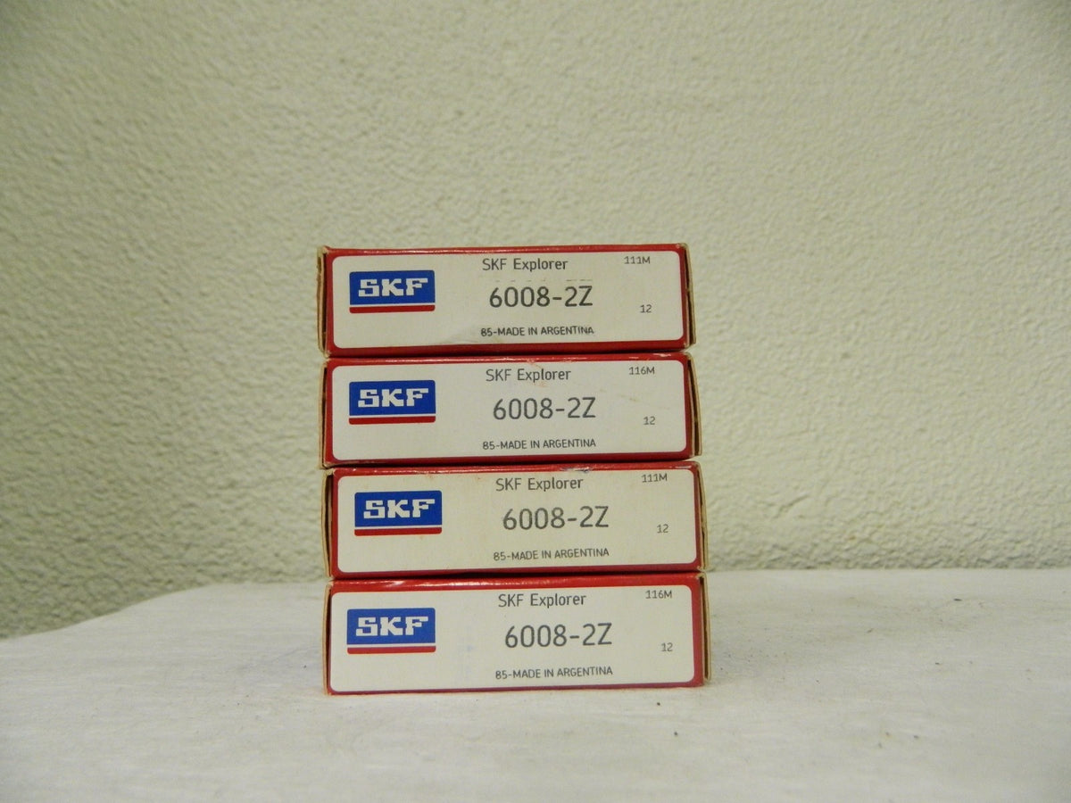 SKF Radial Ball Bearing 1 Row 0.59" Wide 2.68" Outside Diam Qty 4 6008