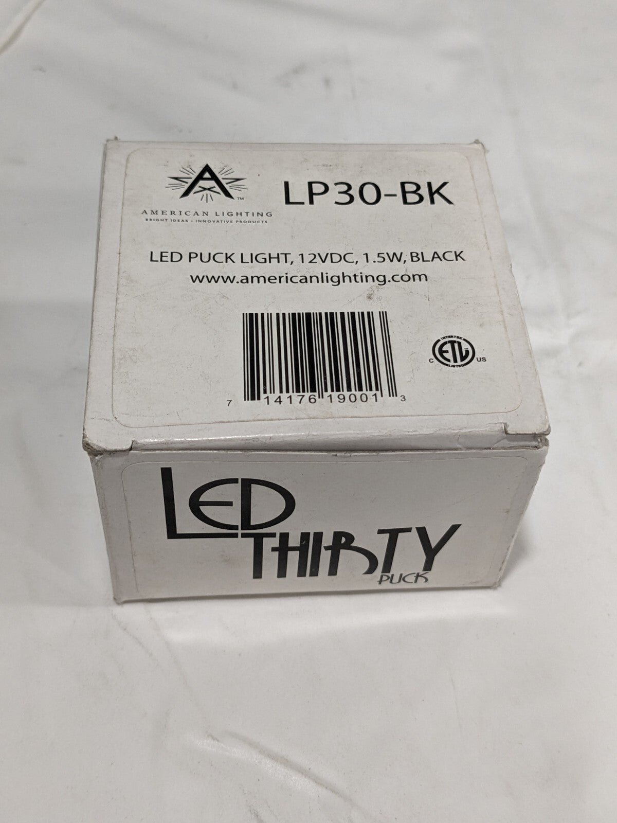 American Lighting LED Puck Light With 6-Foot Lead-Wire LP30-BK