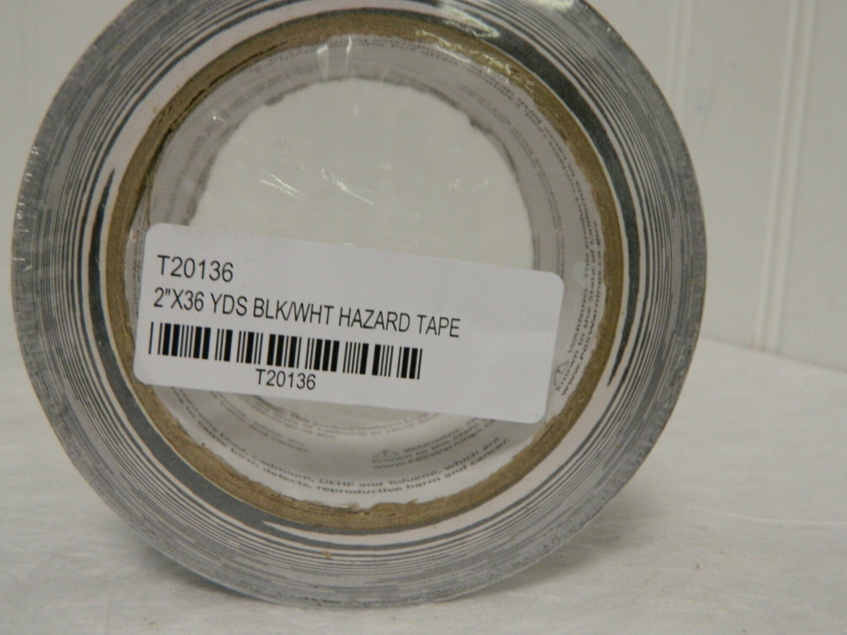 NMC 2" x 108' Vinyl Floor & Egress Tape 0.0508 mil Black & Whi