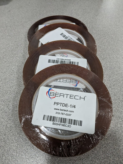 BERTECH Amber Double-Sided Polyimide Tape: 1/4″ Wide Qty 4 PPTDE-1/4